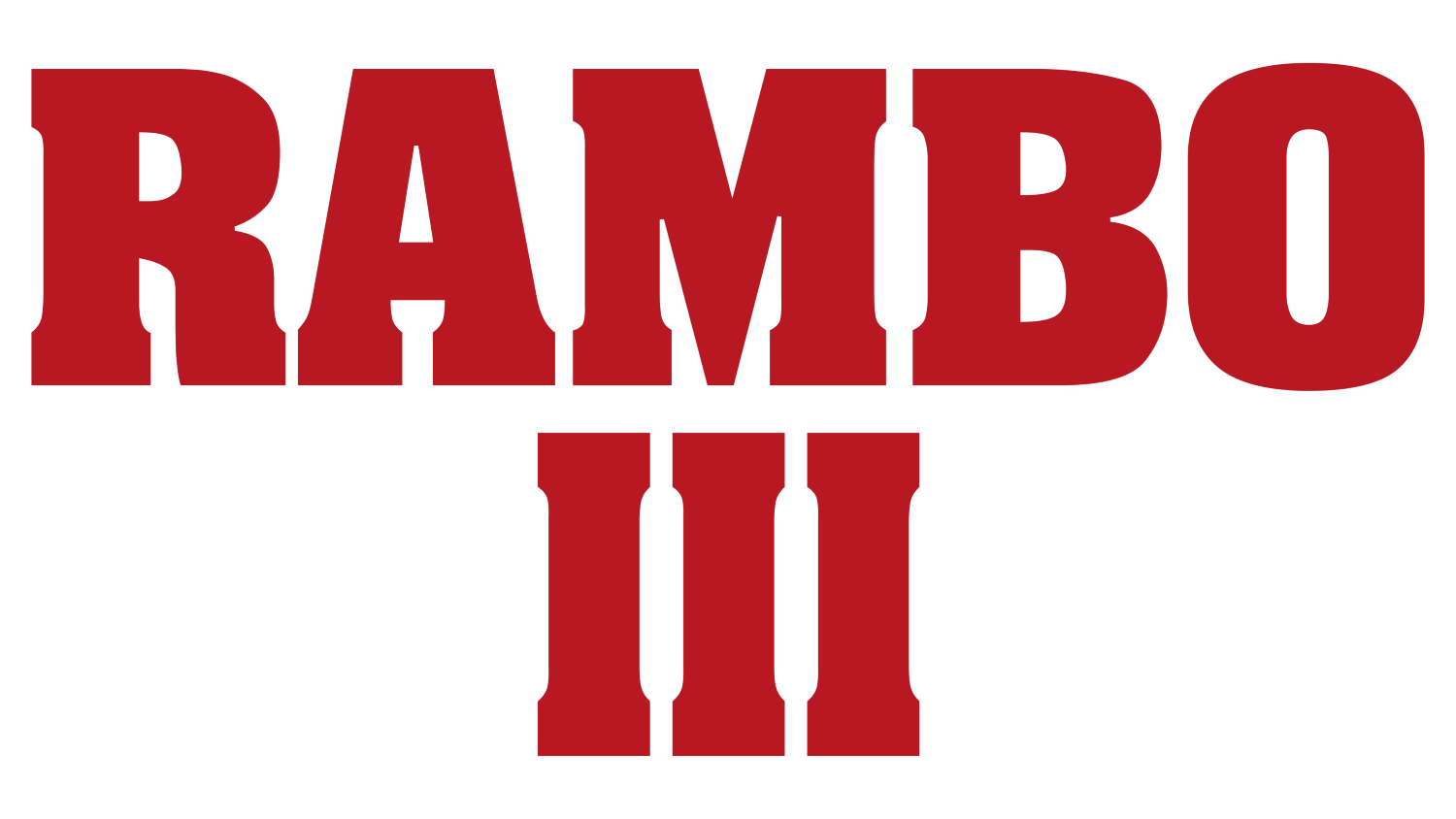 Rambo III logo for Commodore 64